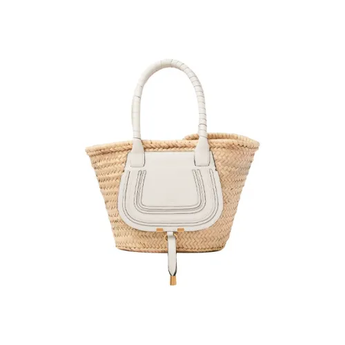 Chloe Chloé сумки Соломенная плетеная сумка-тоут сумка для покупок корзина сумка сумка через плечо средний размер женская белая