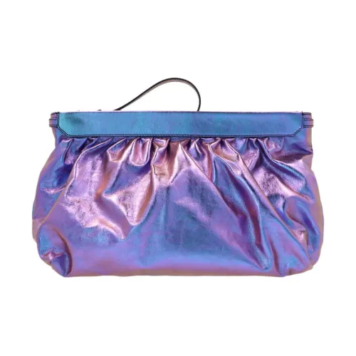 ISABEL MARANT Lambskin Clutch Women's Purple