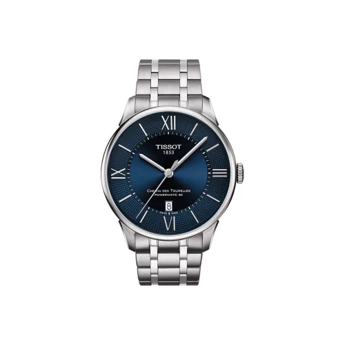 TISSOT Автоматический Механический Механизм Мужские Часы Tourelles Collection 42 мм Синий