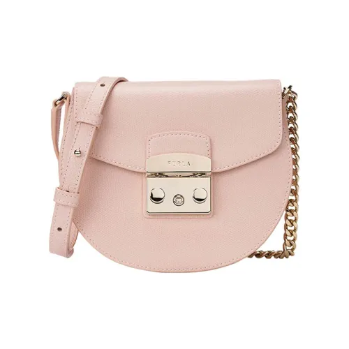 Furla Metropolis Collection Коровья кожа Сумка через плечо Мини Женская Розовая