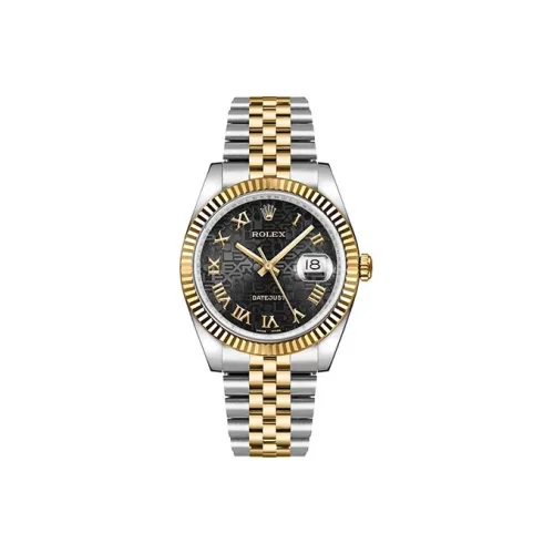 ROLEX Log Series Автоматический Механический Механизм Женские Часы 36 мм Черный Циферблат Корпус из Нержавеющей Стали Ремешок из Нержавеющей Стали