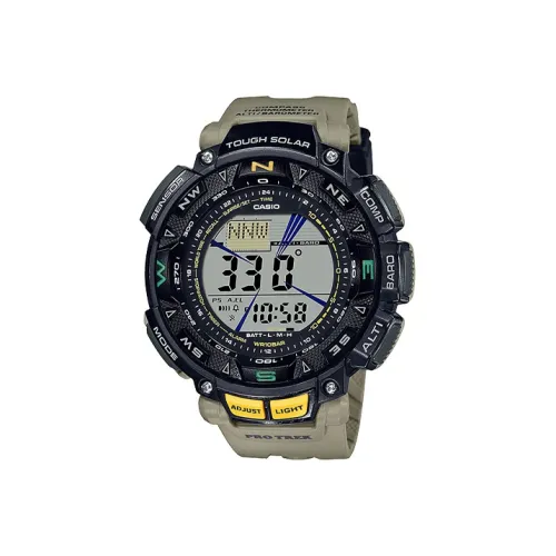 CASIO PRO TREK Collection PRG Коллекция Кварцевый механизм Смола Ремешок Часы Мужские Циферблат Серый PRG 240 5