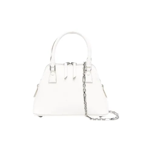 Maison Margiela 5AC Телячья кожа Купольная сумка Ручная сумка Сумка через плечо Мини Женская Белая