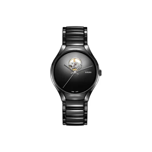 RADO Realme Collection Автоматический Механический Механизм Унисекс Часы 40 мм Черный Циферблат Керамические Корпус Часы Керамический Ремешок