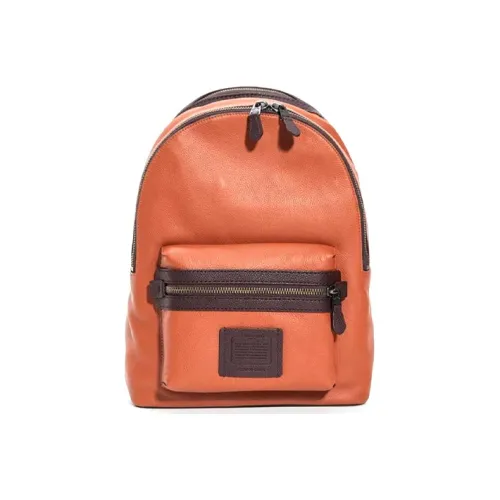 COACH ACADEMY Кожа Рюкзак Большой Мужской Оранжевый Красный
