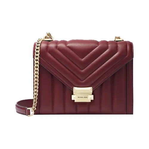 MICHAEL KORS Whitney Sheepskin Конверт Сумка через плечо Большая Женская Бордовая