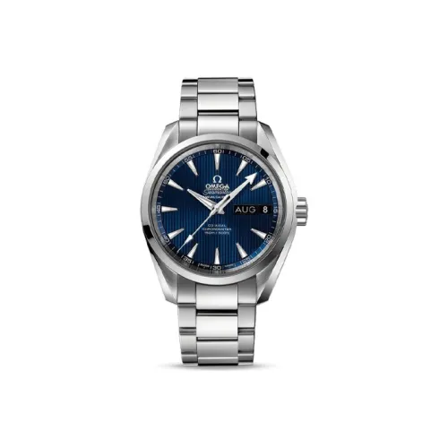 OMEGA Автоматический Механический Часы Мужские AQUA TERRA 150 метров, 38,5 мм * 14,3 мм, Синий