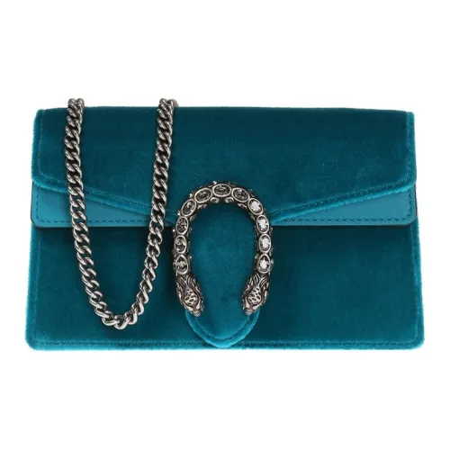 GUCCI Dionysus Вельветовая сумка через плечо Extra Mini Женская Павлиний зеленый