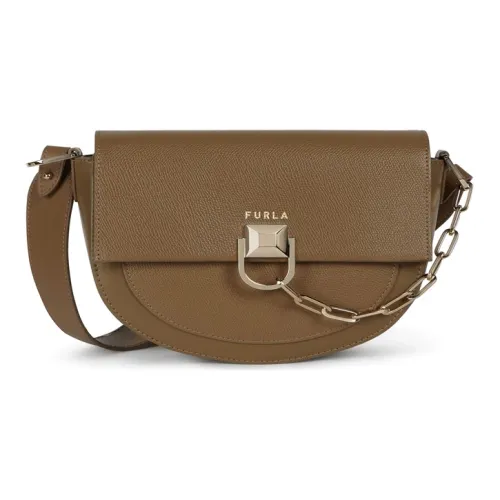 Furla Сумка через плечо из коровьей кожи Mini Женская Коричневая Зеленая