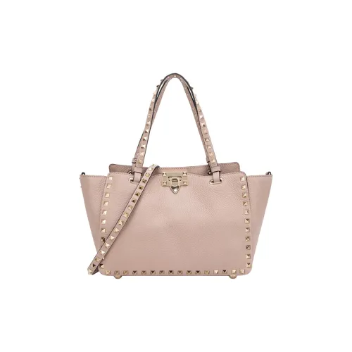 Valentino Rockstud Коровья кожа Сумка-тоут Сумка через плечо Средняя Женская Розовая