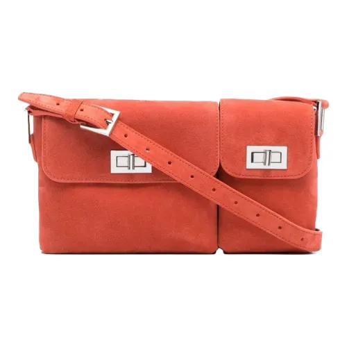 By Far Billy Кожа Сумка на плечо Женская Апельсин