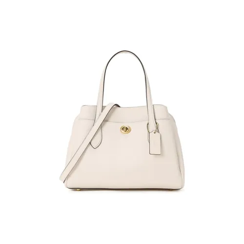 COACH Коровья кожа Тоут Сумка Сумка для покупок Сумка через плечо Сумка Большая Женская Белая