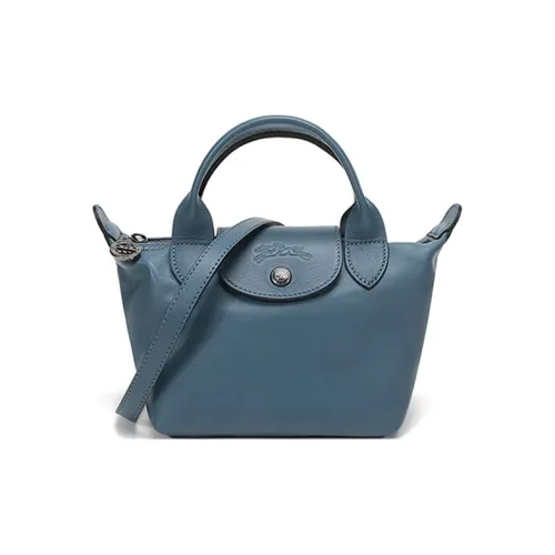LONGCHAMP Le Pliage Cuir Пельменная Сумка через плечо Мини Женская Скандинавский Синий