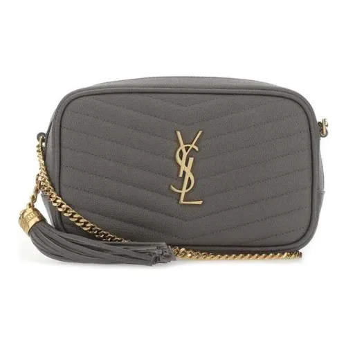 SAINT LAURENT LOU Телячья кожа Camera Сумка Сумка через плечо Мини Женская Mist Белый