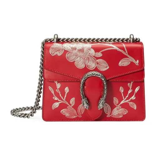 GUCCI Dionysus Кожа Сумка через плечо Женская Красная