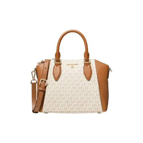 MICHAEL KORS Sienna Искусственная кожа Тоут Сумка Сумка для покупок Сумка через плечо Сумка среднего размера Женская Белая Желудево-коричневая