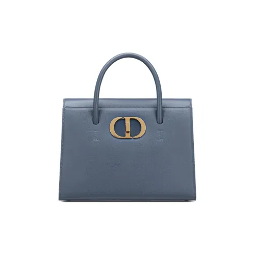 DIOR Корова Кожа Сумка Одно Плечо Сумка Большая Женская Темно-Джинсовый Синий