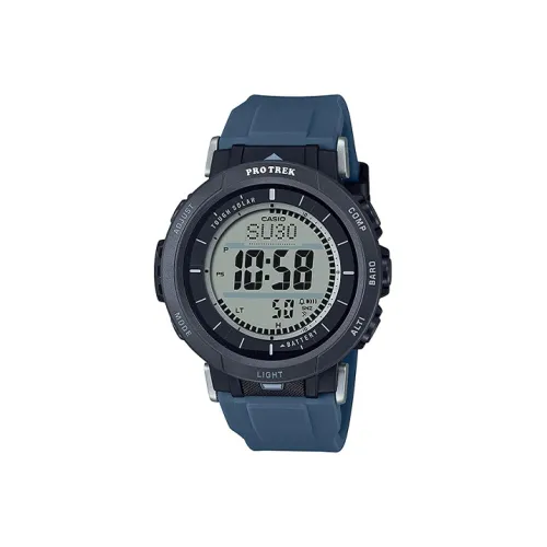 CASIO PRO TREK Collection PRG Солнечный Кварцевый механизм Силиконовый ремешок Часы Мужские Черный циферблат