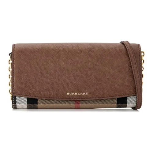 Burberry Сумка через плечо из коровьей кожи с пэчворком холст женская коричневая