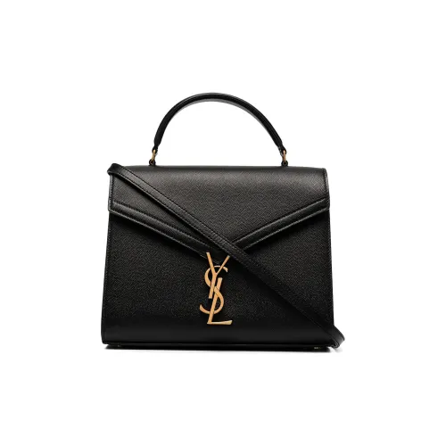 SAINT LAURENT CASSANDRA Тисненая кожа сумка через плечо сумка сумка через плечо средний размер женский черный