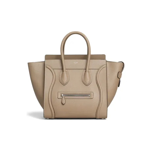 CELINE Drum Телячья кожа Сумка с улыбающимся лицом Сумка Мини Женская Дюна