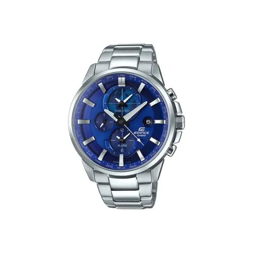 CASIO EDIFICE Кварцевый механизм нержавеющая сталь ремешок мужские часы синий циферблат