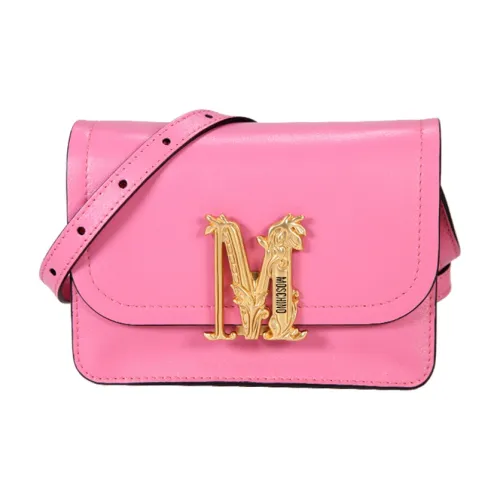 MOSCHINO Сумка через плечо из коровьей кожи женская розовая