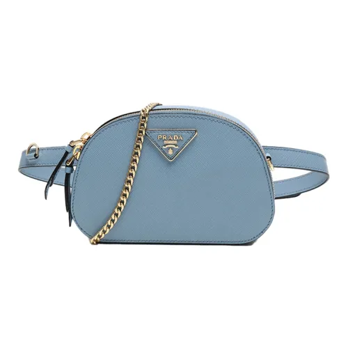 PRADA Сумка через плечо из коровьей кожи сумка-банан сумка-слинг женская синцзи синий