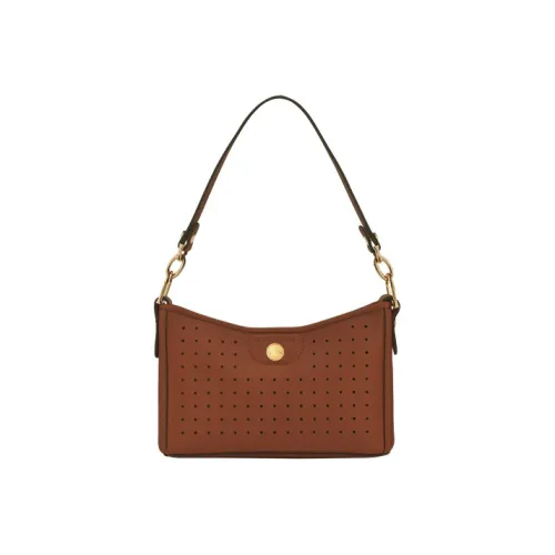 LONGCHAMP Mademoiselle Мягкая Телячья Кожа Плечевая Сумка Женская Коричневая