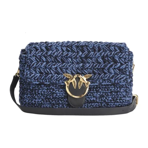 PINKO Puff Хлопок Pillow Bag Swallow Bag Сумка Сумка через плечо Сумка через плечо Большая Женская Синяя