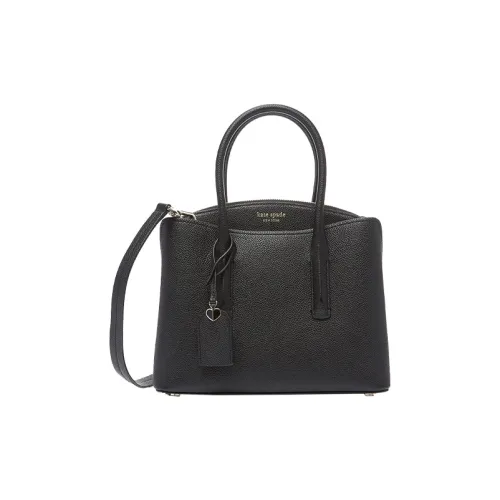 Kate Spade Зернистая текстура кожа Личи Коровья кожа Доска для ноутбука Портативная сумка через плечо Большая женская Черная