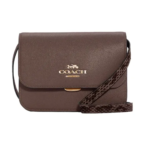 COACH Brynn Horizontal GRAIN LEATHER с Змеиный принт кожа маленькая квадратная сумка через плечо средний размер