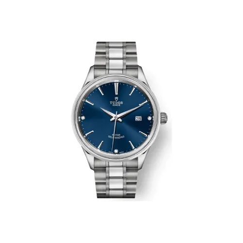 TUDOR Автоматический Механический Механизм Мужские Часы Wind Style Collection 41 мм Синий