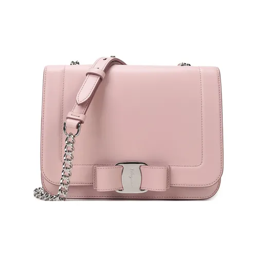 FERRAGAMO Vara Коровья кожа Сумка через плечо Женская Светло-розовая Красная