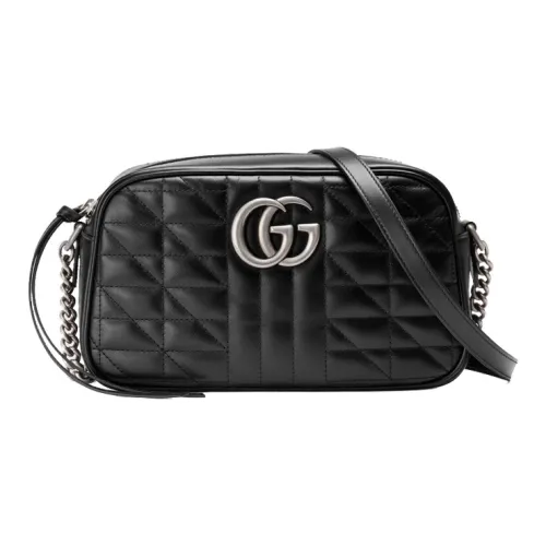 GUCCI GG Marmont Quilted кожа Camera сумка сумка через плечо маленькая женская черная