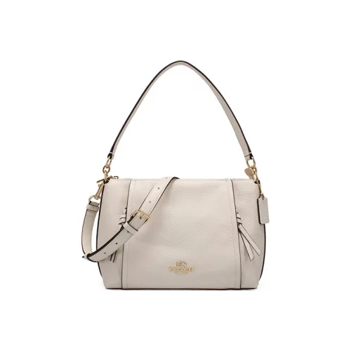 COACH Marlon Коровья кожа Сумка через плечо Сумка Большая Women's Silver
