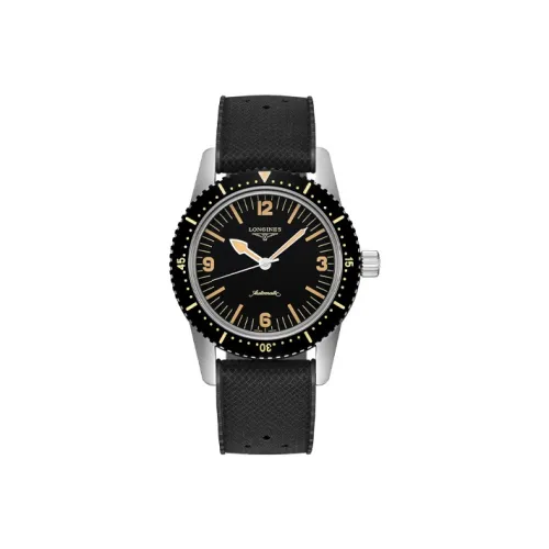 LONGINES Автоматический Механический Механизм Мужские Часы Comcast Diving Collection 42 мм Черные