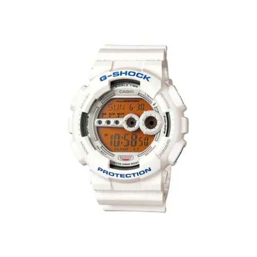 CASIO G Shock Кварцевый механизм Смольный ремешок Часы Мужские Апельсин Циферблат часов