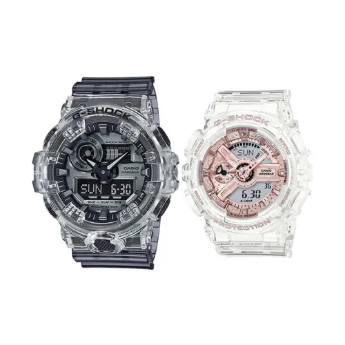 CASIO Парные часы Коллекция GA GMA Кварцевый механизм Часы Унисекс Черный циферблат GA 700SK 1ADR+GMA S110SR 7A