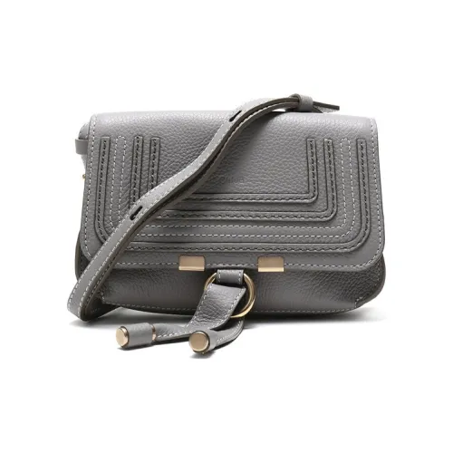 Chloe Chloé Handbag Marcie Коровья кожа Бананка Женская Серый