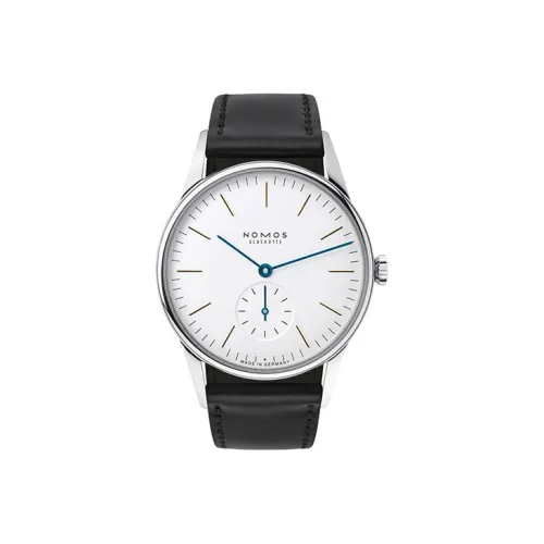 NOMOS Orion Series Механизм с ручным заводом Унисекс Часы Белый циферблат Корпус из нержавеющей стали Ремешок из натуральной кожи