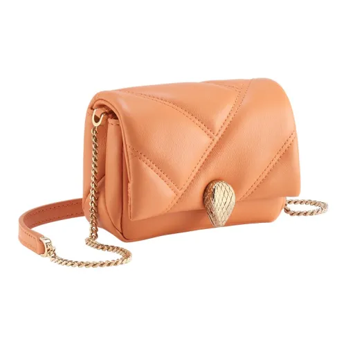 BVLGARI Serpenti Cabochon Телячья кожа Сумка через плечо Мини Женская Кораллово-оранжевый