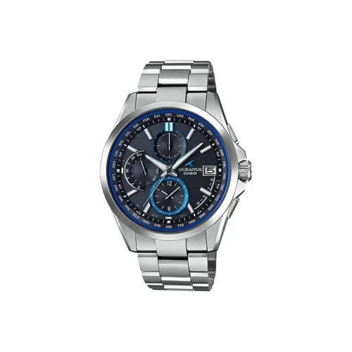 CASIO OCEANUS Коллекция Sea God Collection Солнечный Кварцевый механизм Часы Мужские Синий циферблат OCW T2600 1A
