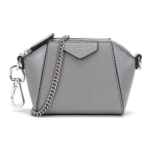 GIVENCHY Sheepskin Key Pouch Crossbody Bag Shoulder Bag Women Pearl Gray GIVENCHY Sheepskin Key Pouch Сумка через плечо Сумка на плечо Женская Жемчужно-серый
