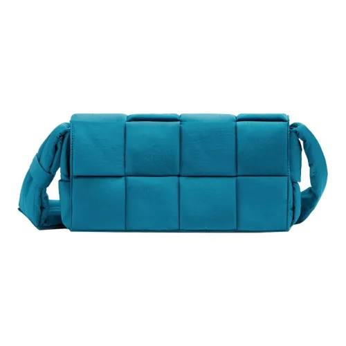 Bottega Veneta Padded Tech Cassette Нейлоновая Сумка-подушка Сумка через плечо Средняя Мужская Синяя