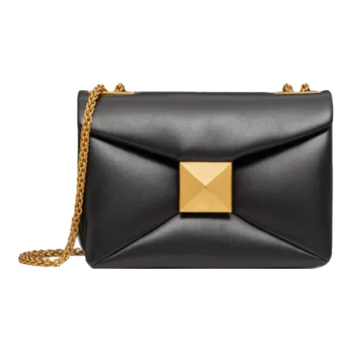 Valentino GARAVANIOne Stud Овчина Сумка Сумка через плечо Женская Полночь Черный