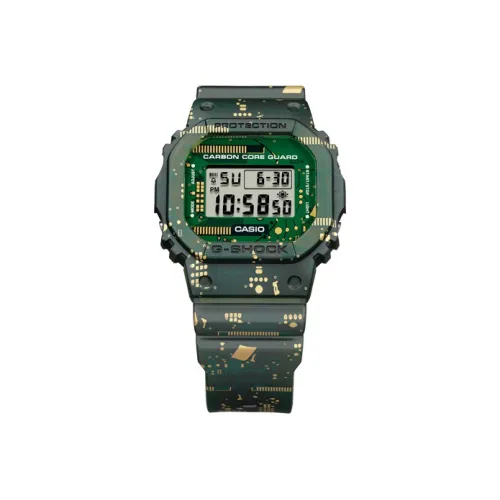 CASIO SQUAD Series SHOCK 5600 Collection Кварцевый механизм Смольный ремешок Часы Мужские Циферблат Зеленый