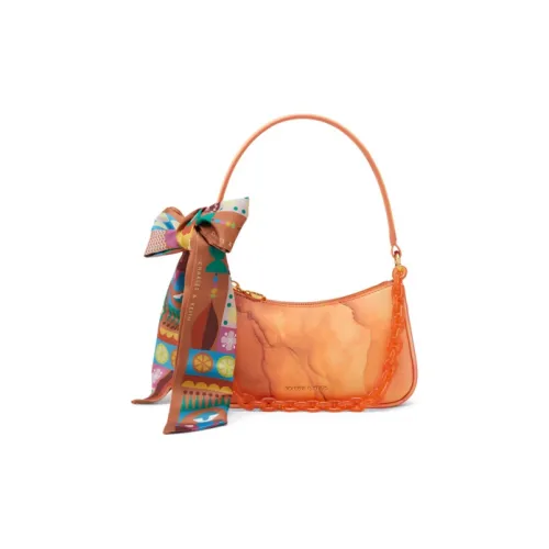 CHARLES KEITH Ткань Маленькая Квадратная Сумка Сумка через плечо Маленькая Женская Многоцветная