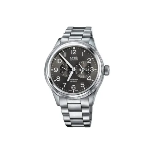 Oris Aviation Collection BIG CROWN Collection Автоматический Механический Механизм Мужские Часы Часы 44,7 мм Черный Циферблат