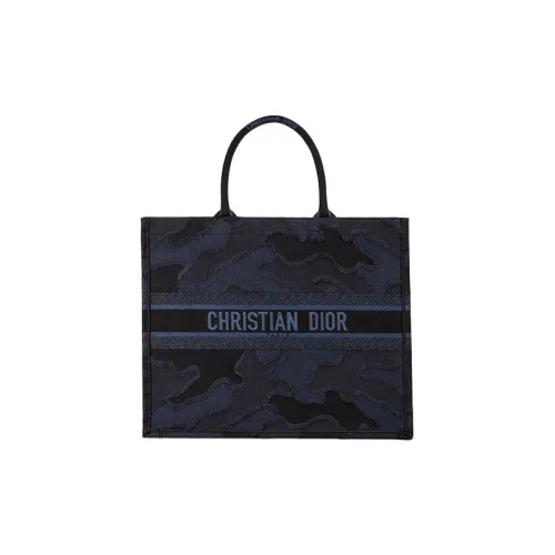 DIOR BookTote Canvas Tote Bag Tote Bag Shopping Bag Large Women's Blue